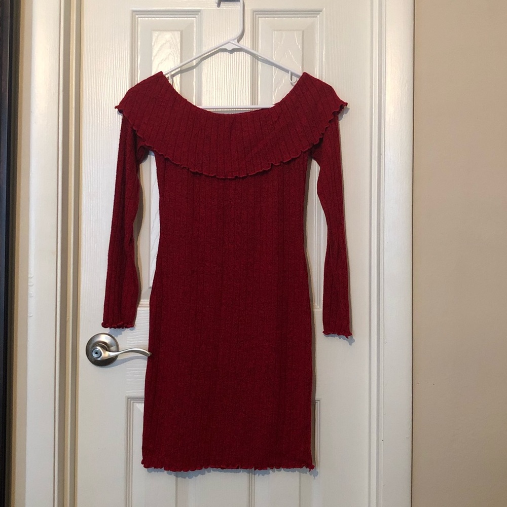 Off the shoulder mini dress